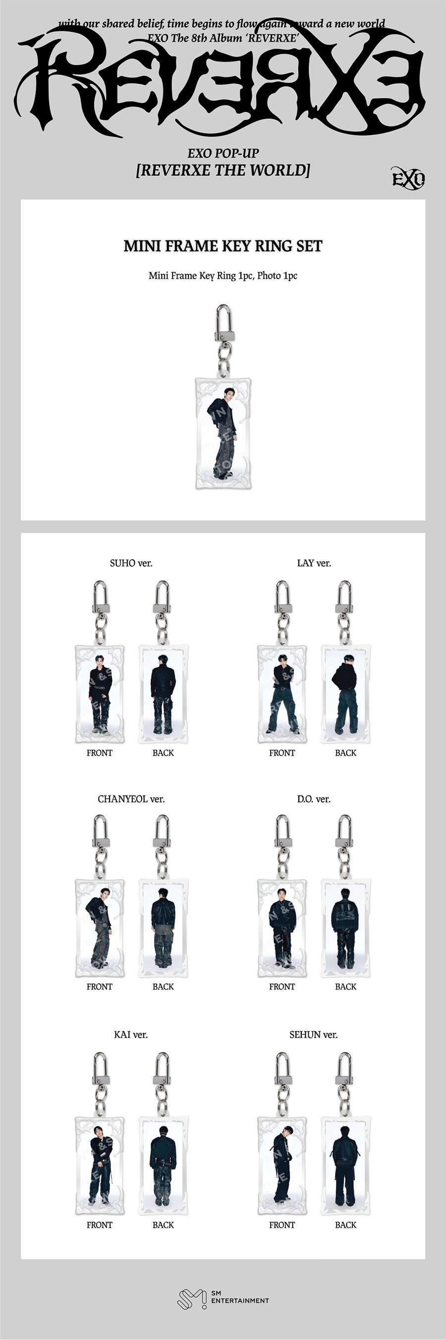 Pre-Order - EXO - REVERXE THE WORLD MD - MINI FRAME KEY RING SET