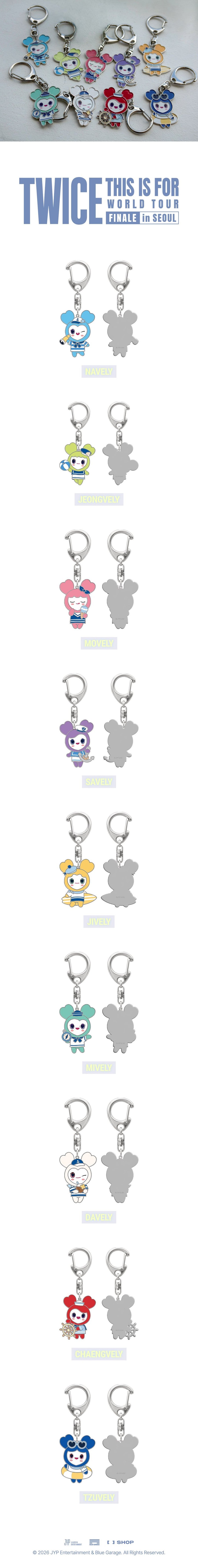 Pre-Order - TWICE - THIS IS FOR WORLD TOUR FINALE in SEOUL MD - LOVELY METAL KEYRING MARINE Ver. 2026