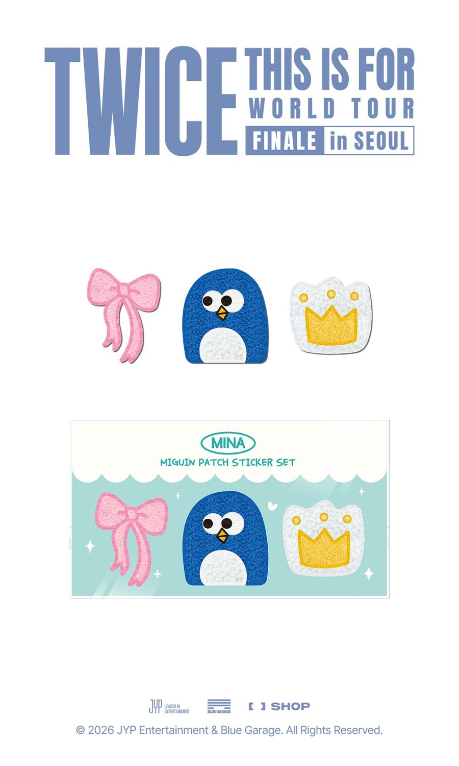 Pre-Order - MINA (TWICE) - THIS IS FOR WORLD TOUR FINALE in SEOUL MD - MIGUIN PATCH STICKER SET 2026