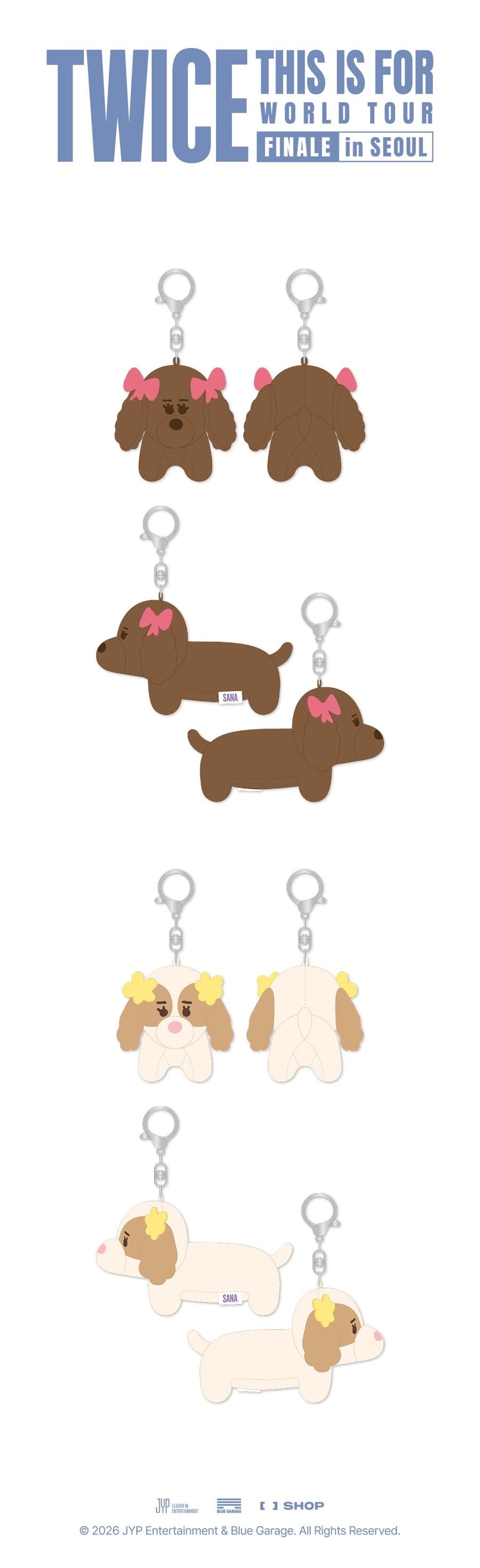 Pre-Order - SANA (TWICE) - THIS IS FOR WORLD TOUR FINALE in SEOUL MD - TWIN PLUSH KEYRING SET 2026