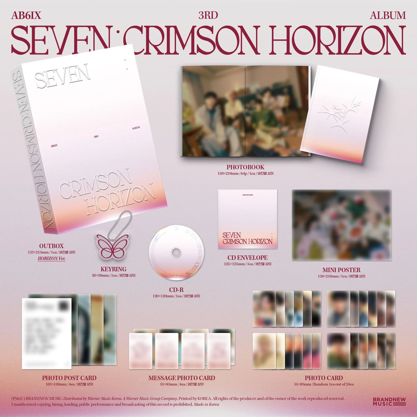 AB6IX - 3rd Album - SEVEN : CRIMSON HORIZON - PHOTOBOOK Vers. (Seoul Saver)