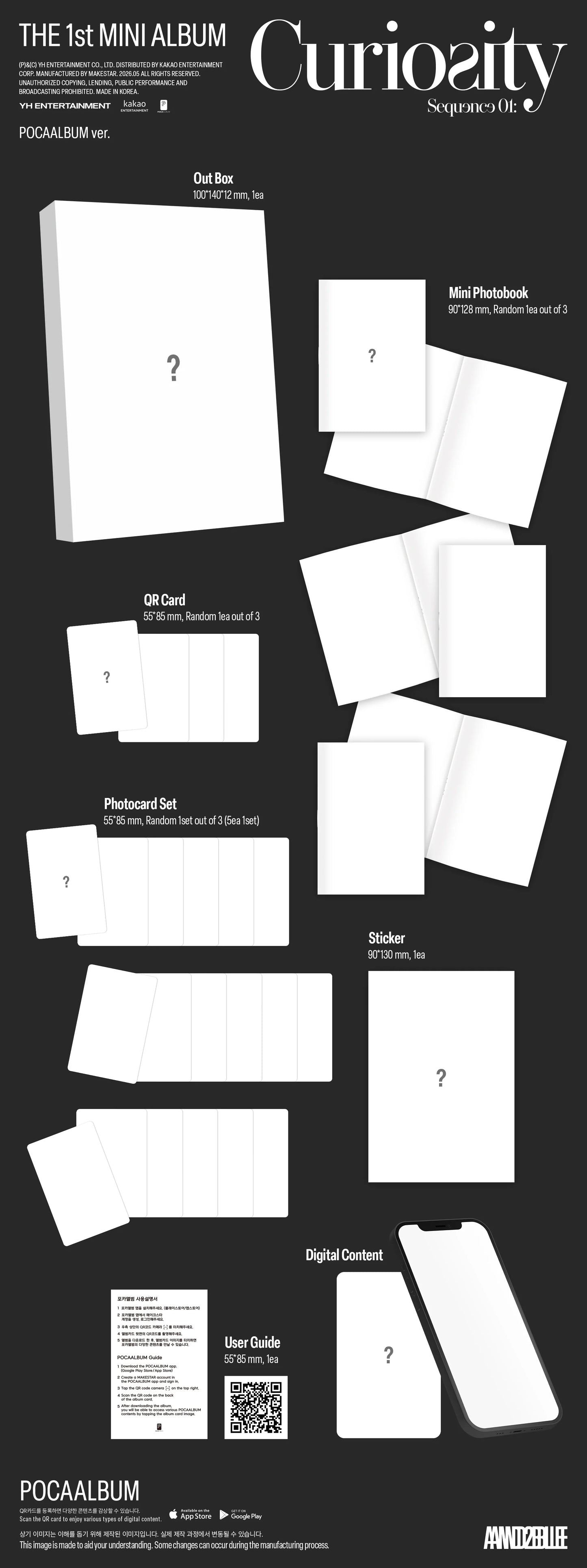 Pre-Order - AND2BLE - 1st Mini Album - Sequence 01: Curiosity - POCAALBUM Vers.