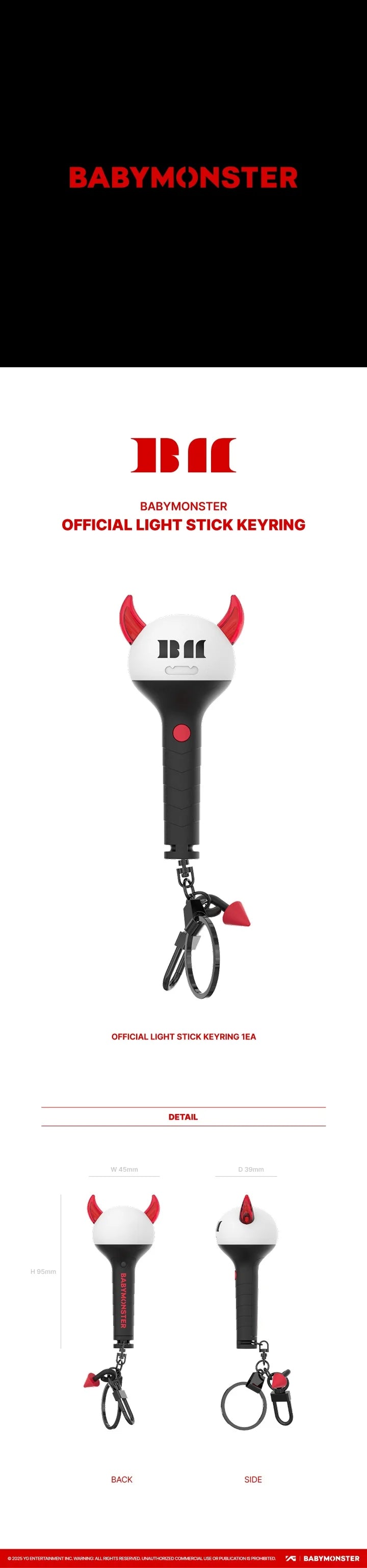 BABYMONSTER - OFFICIAL LIGHT STICK KEYRING (Seoul Saver)