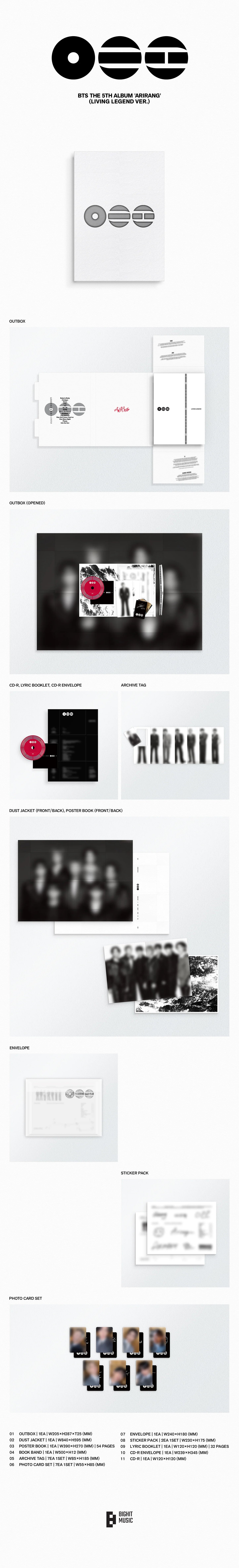 BTS – The 5th Album - ARIRANG - Living Legend Vers.