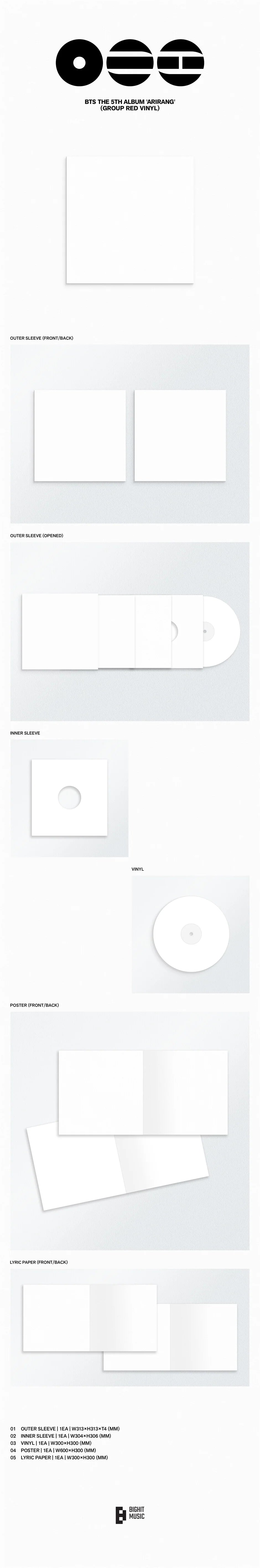 BTS – The 5th Album - ARIRANG - Standard Vinyl Ver.