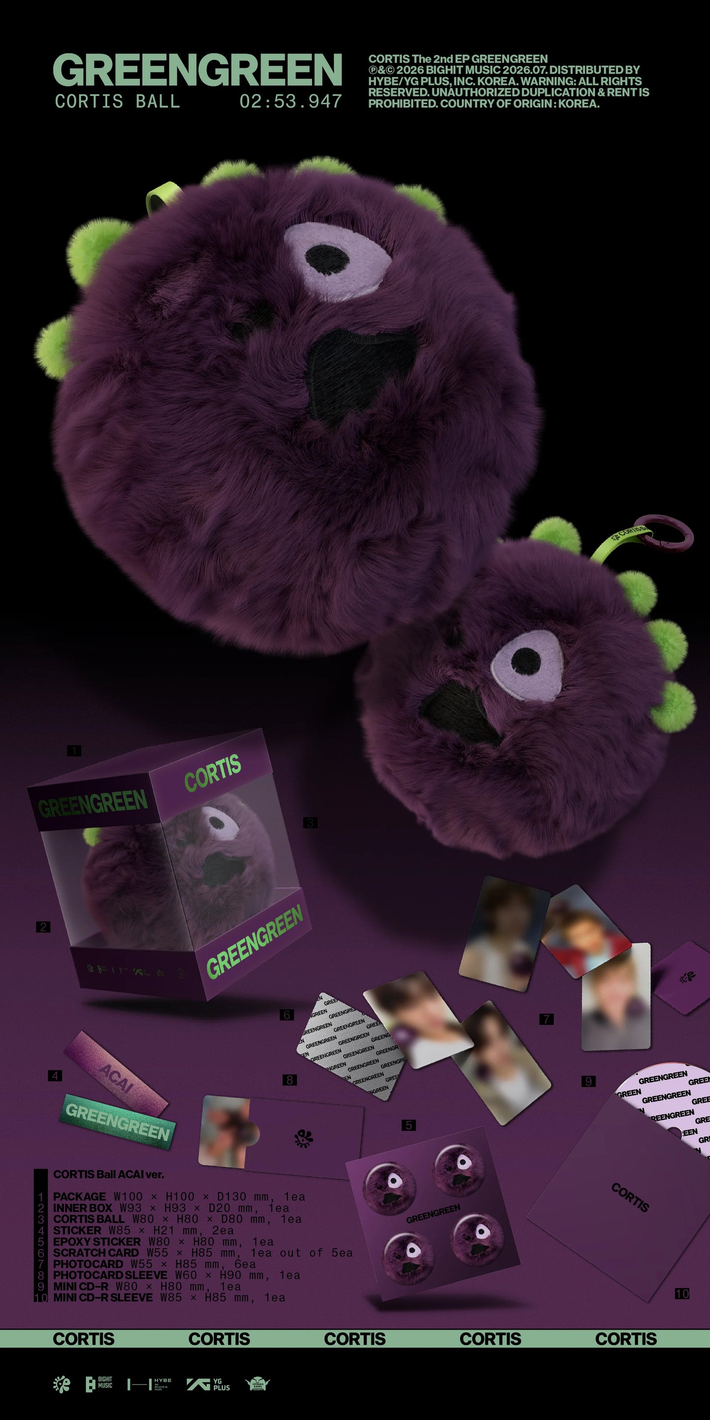 Pre-Order - CORTIS - 2nd EP - GREENGREEN - CORTIS Ball Vers.