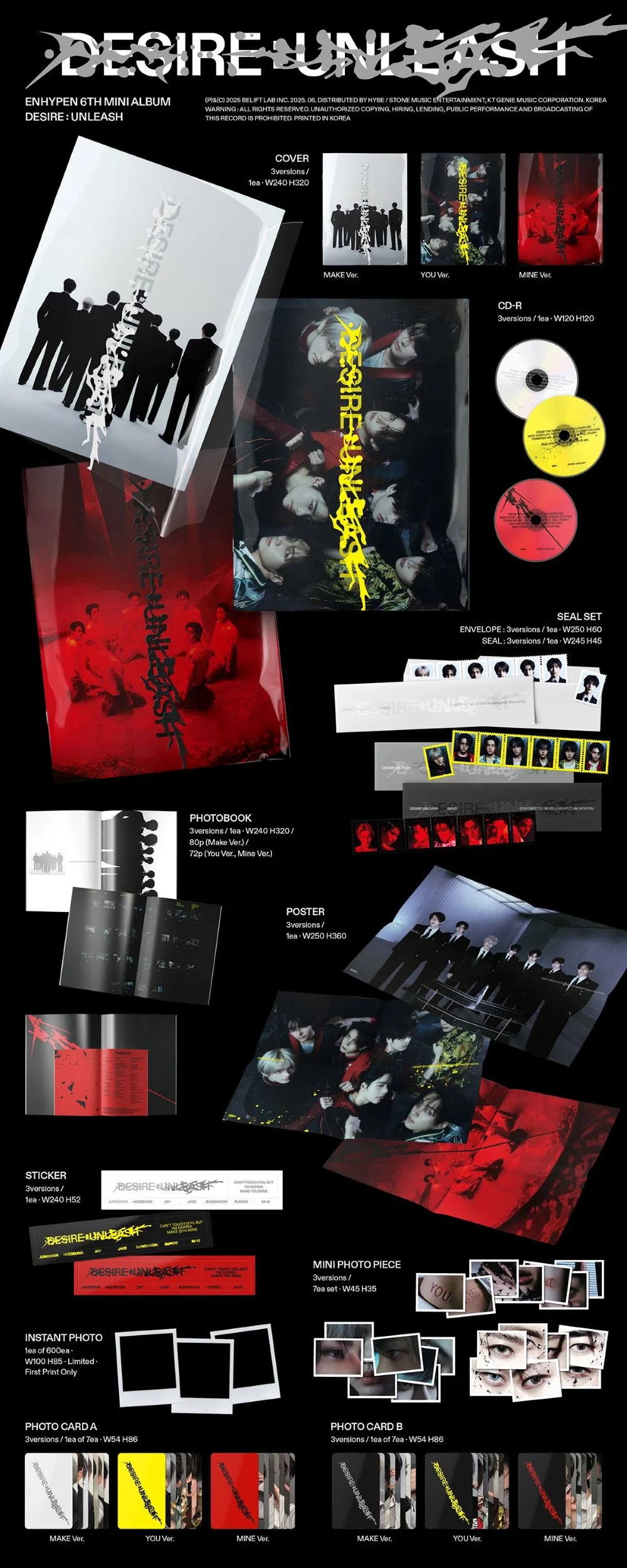 ENHYPEN - 6th Mini Album - DESIRE: UNLEASH Standard Vers.