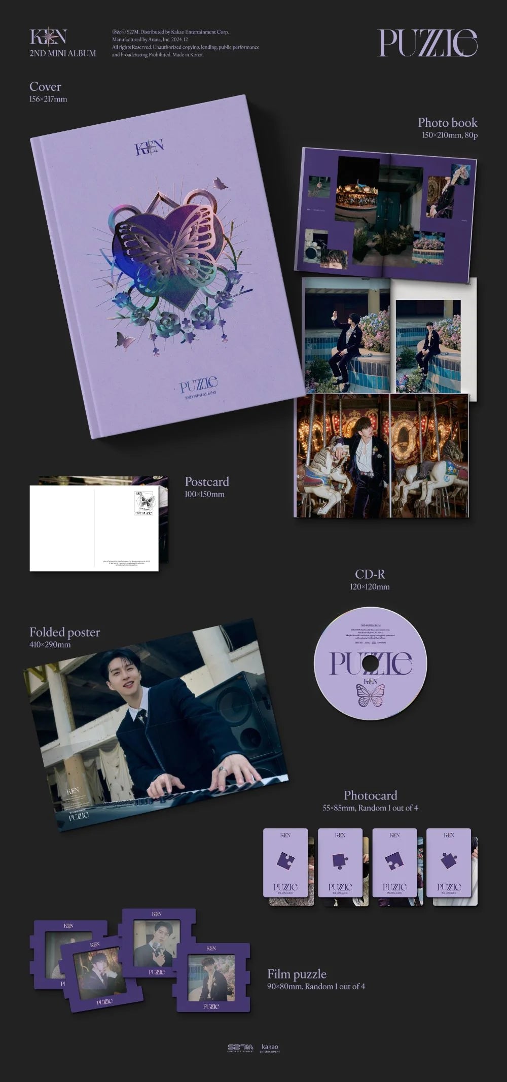 KEN - 2nd Mini Album PUZZLE - Photo Book Ver. (Seoul Saver)
