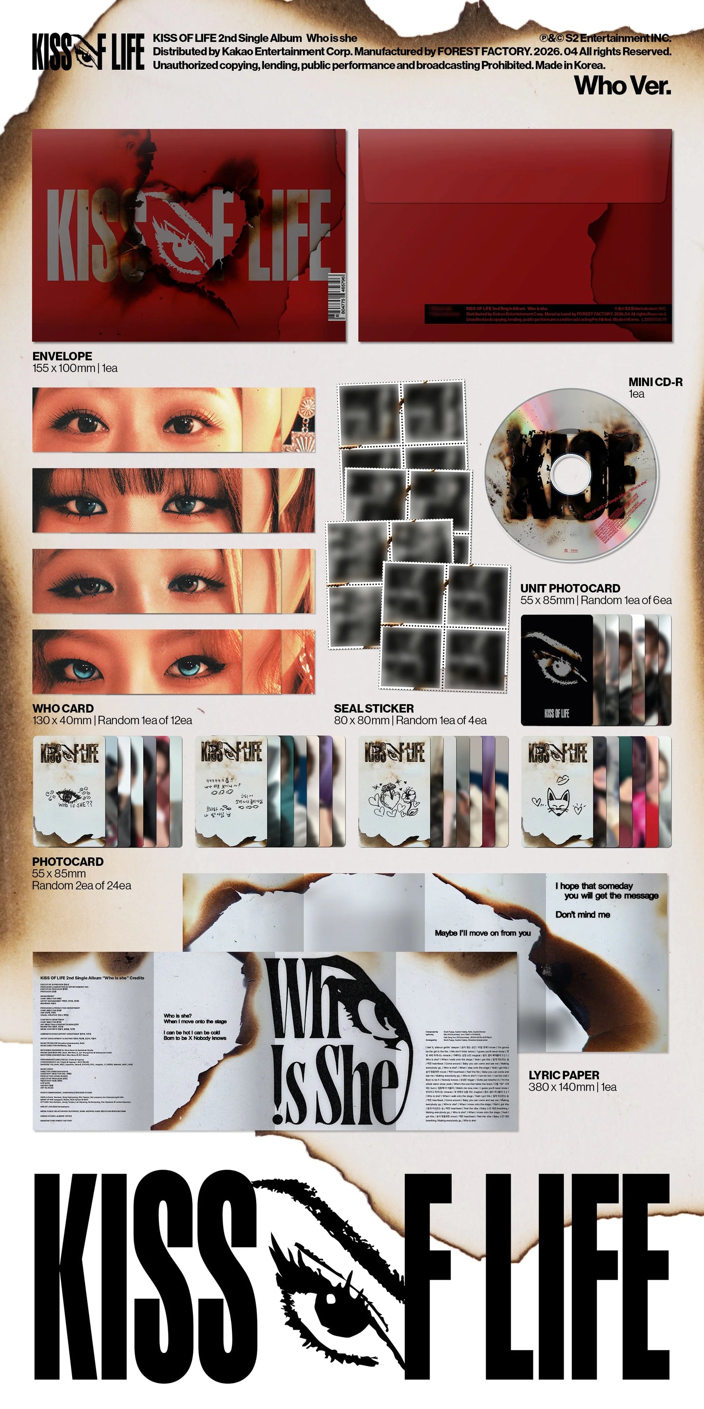 KISS OF LIFE – 2nd Single Album - Who is she - Who Vers. (Seoul Saver)