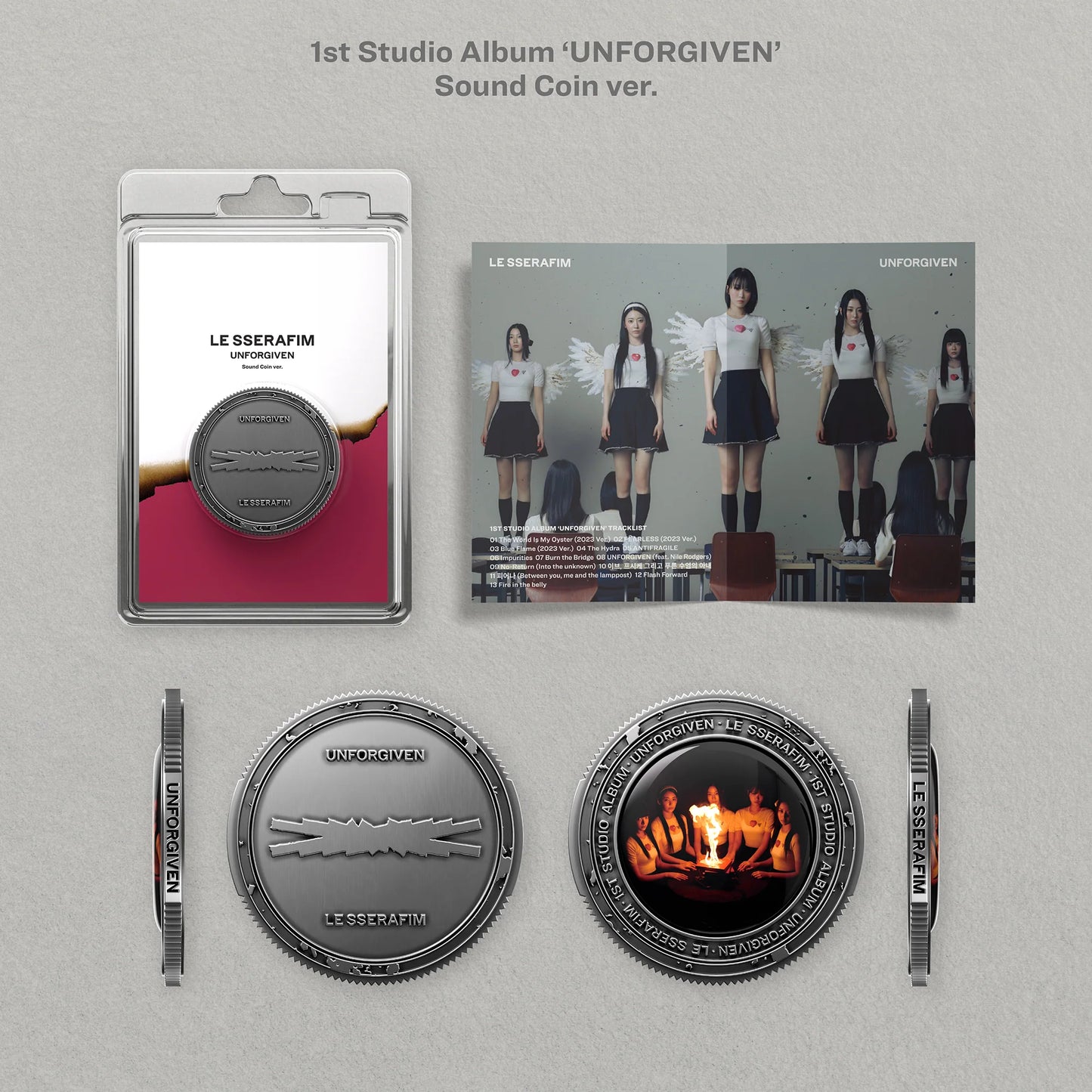 Pre-Order - LE SSERAFIM - 1st Studio Album - UNFORGIVEN - Sound Coin Vers.