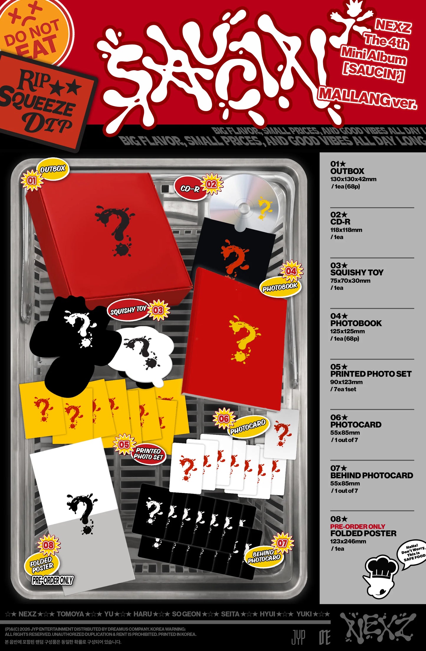 Pre-Order - NEXZ - 4th Mini Album - SAUCIN' - MALLANG Vers.