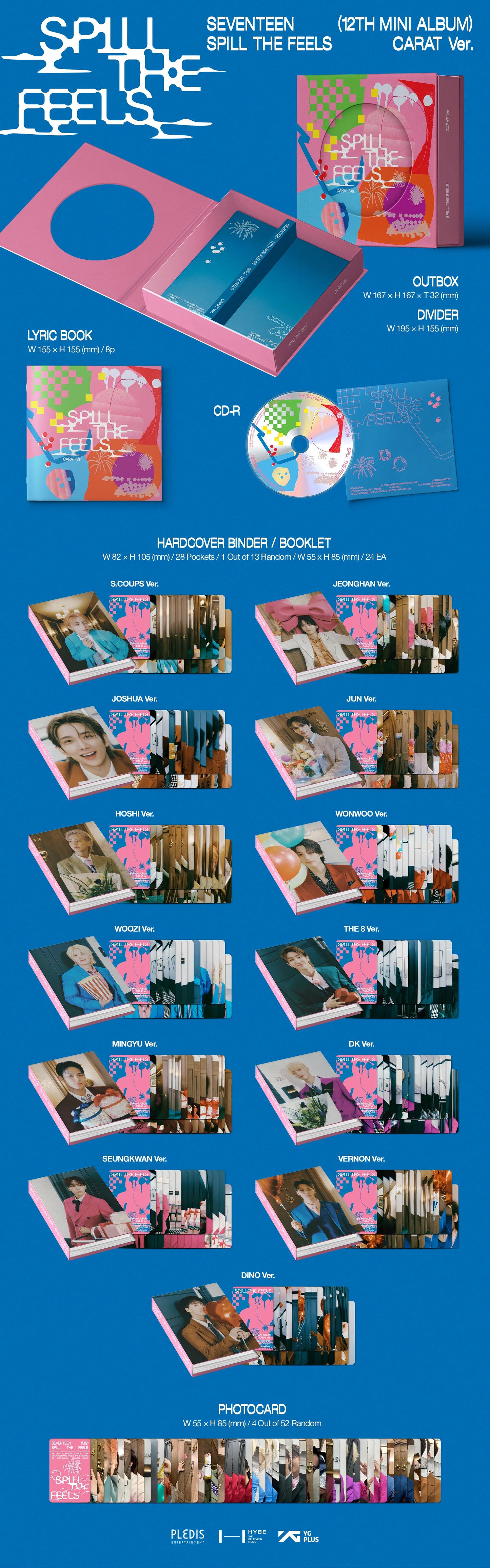 SEVENTEEN - 12th Mini Album - SPILL THE FEELS - CARAT Ver.