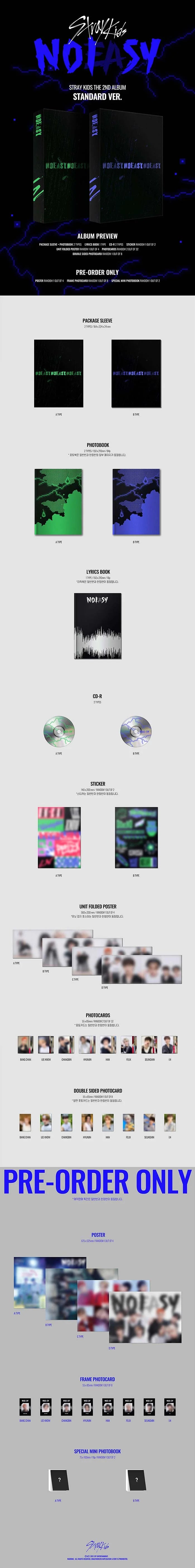 STRAY KIDS - NOEASY - 2ND ALBUM - STANDARD Vers.