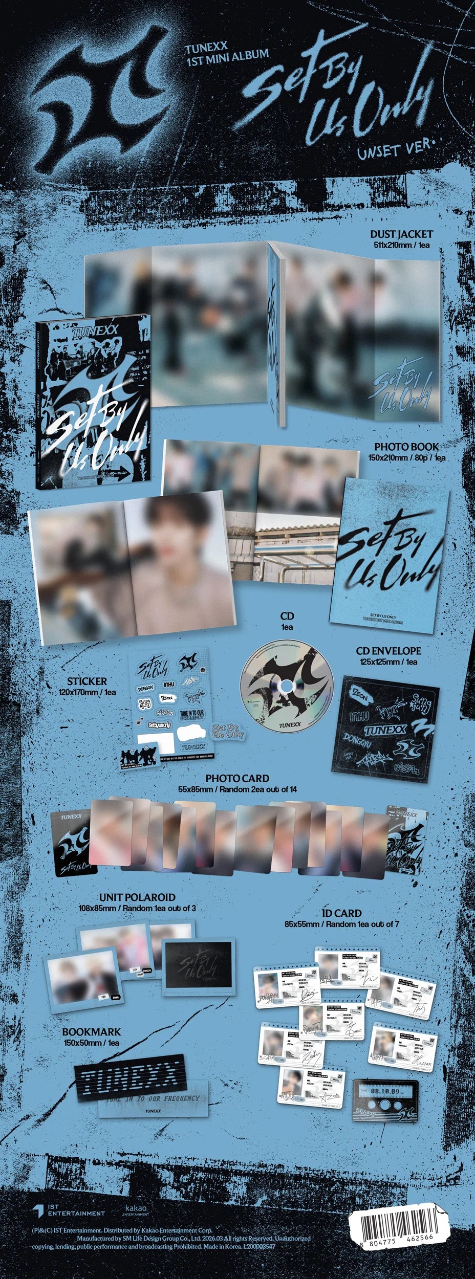 TUNEXX - 1st Mini Album - SET BY US ONLY - US ONLY Ver.