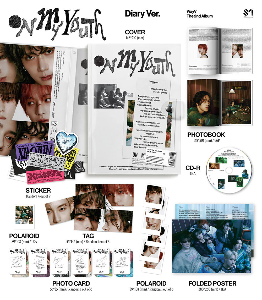 WayV - 2ND ALBUM - On My Youth - DIARY Vers. (Pre-Loved 10)