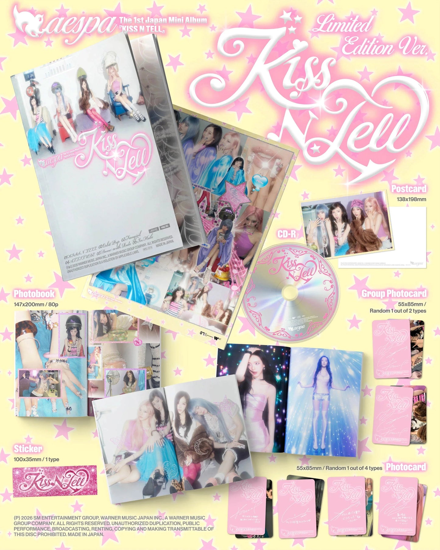 Pre-Order - aespa - 1st Japan Mini Album - KISS N TELL - Limited Edition Vers.