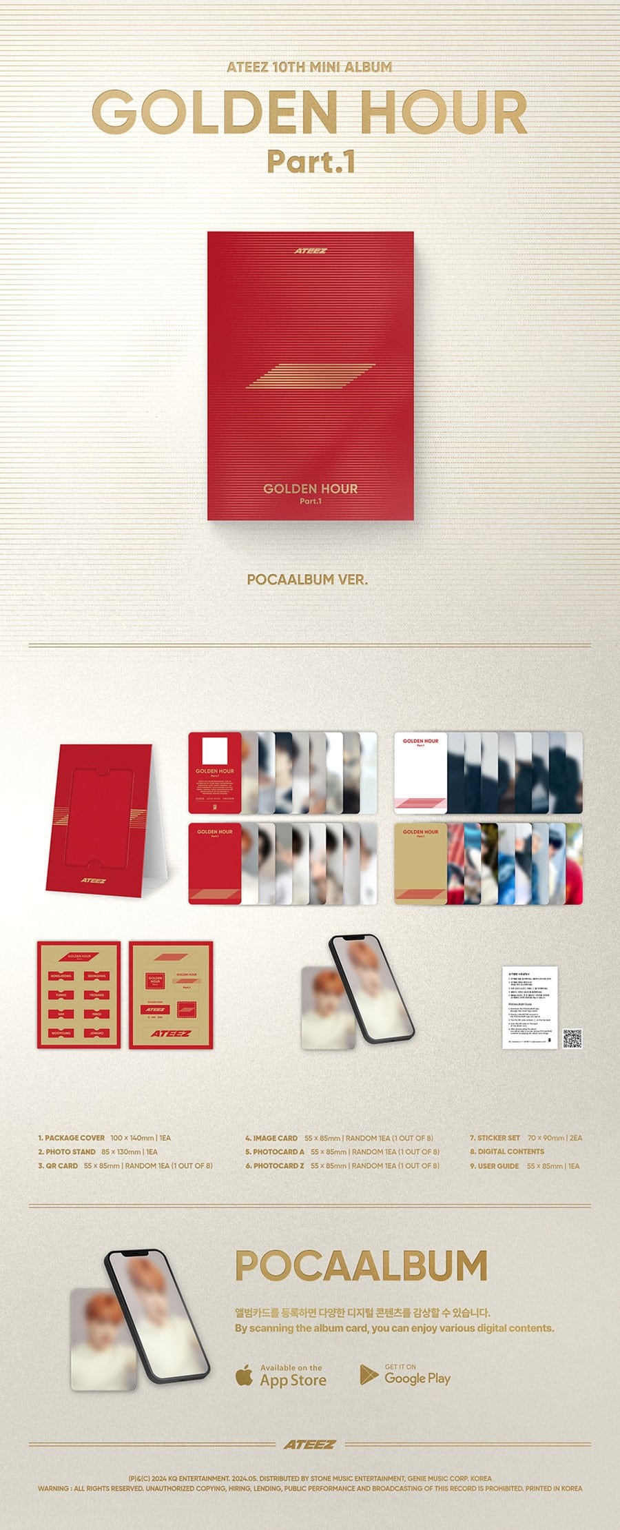 ATEEZ – 10th Mini Album - GOLDEN HOUR : Part.1 - POCAALBUM VER. (Seoul Saver)