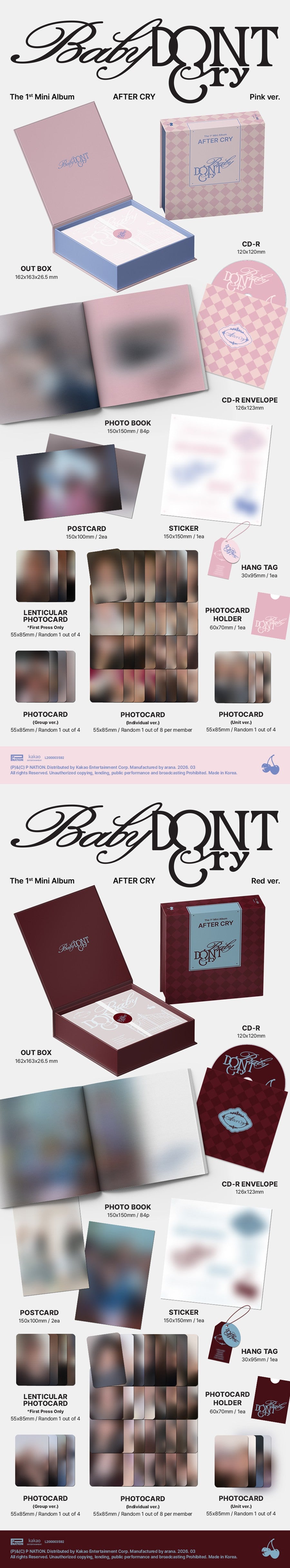 Baby DONT Cry – The 1st Mini Album - AFTER CRY (Seoul Saver)
