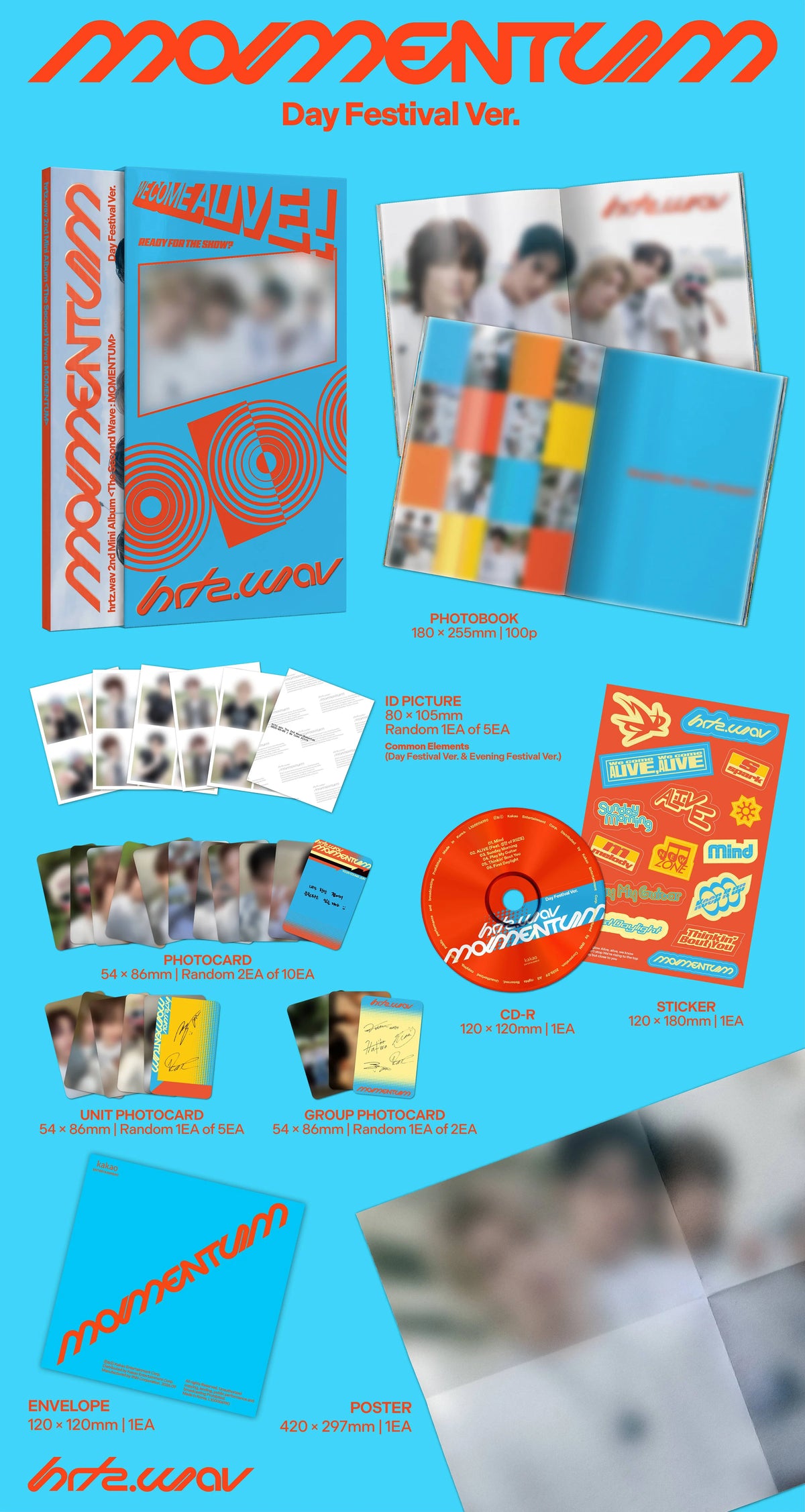 Pre-Order - hrtz.wav - 2nd Mini Album - The Second Wave : MOMENTUM - Day Festival Vers.