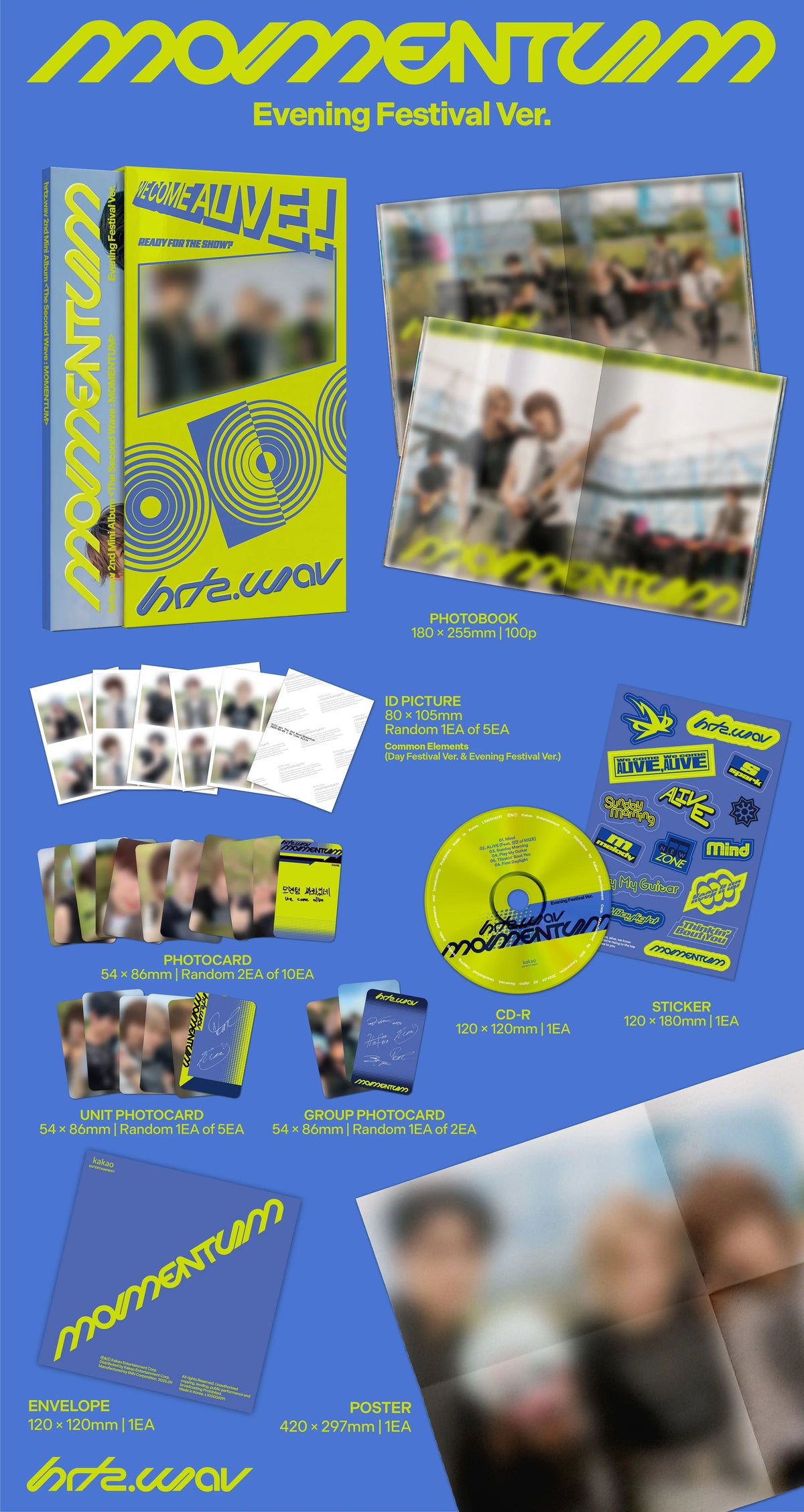 Pre-Order - hrtz.wav - 2nd Mini Album - The Second Wave : MOMENTUM - Evening Festival Vers.