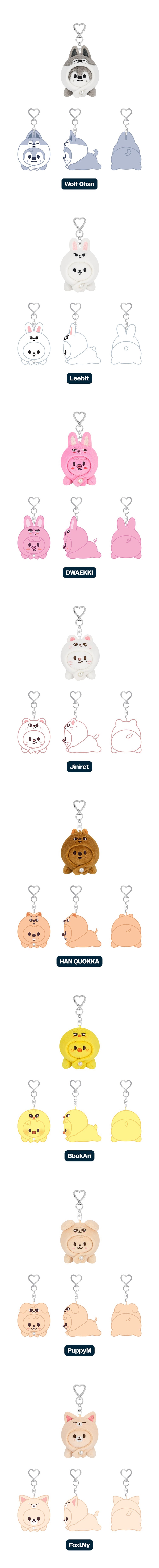 Stray Kids - dominATE : celebrATE MD - SKZOO KEYRING LYING Vers.