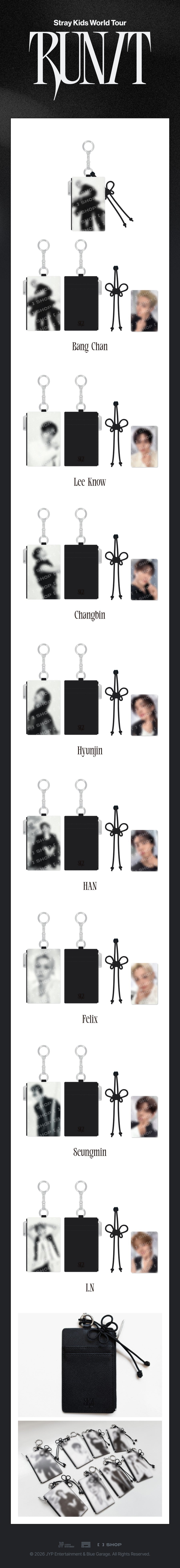 Pre-Order - Stray Kids - World Tour RUN IT MD - CARD HOLDER KEYRING