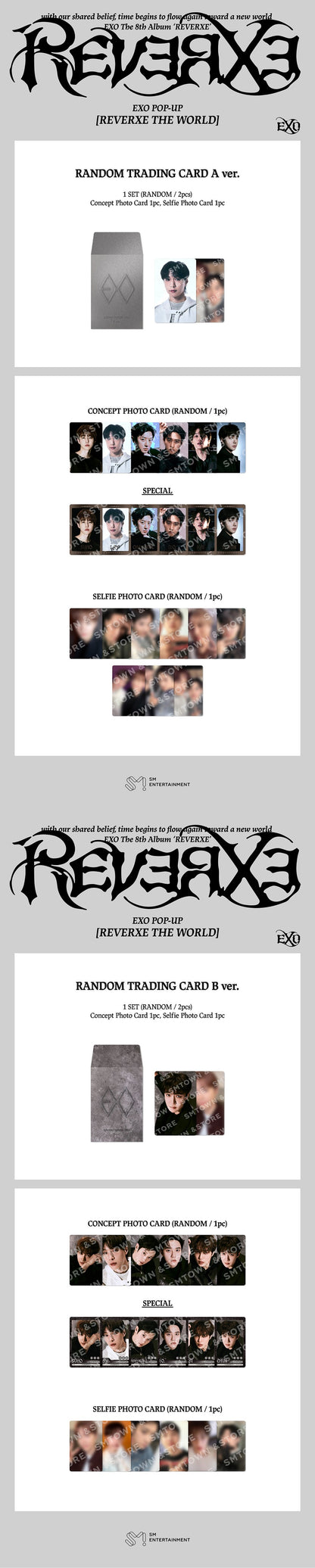 EXO - REVERXE THE WORLD MD - RANDOM TRADING CARD SET