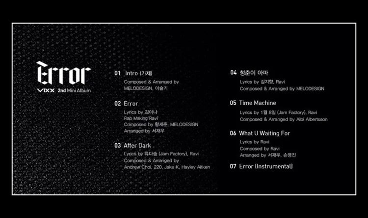 VIXX - Error - MINI ALBUM VOL.2 (Seoul Saver)