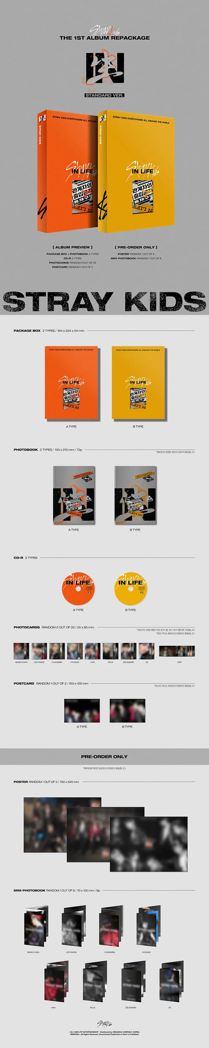 Stray Kids - IN生 (IN LIFE) REPACKAGE - 1ST ALBUM - STANDARD Ver.