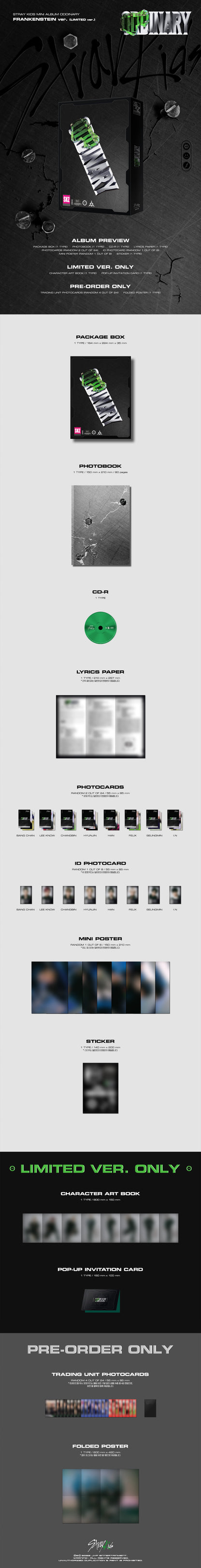 STRAY KIDS - ODDINARY - FRANKENSTEIN Vers. Limited Edition