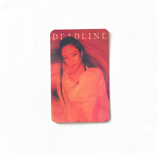 Jennie (BLACKPINK) - Deadline POB Red- Photocard