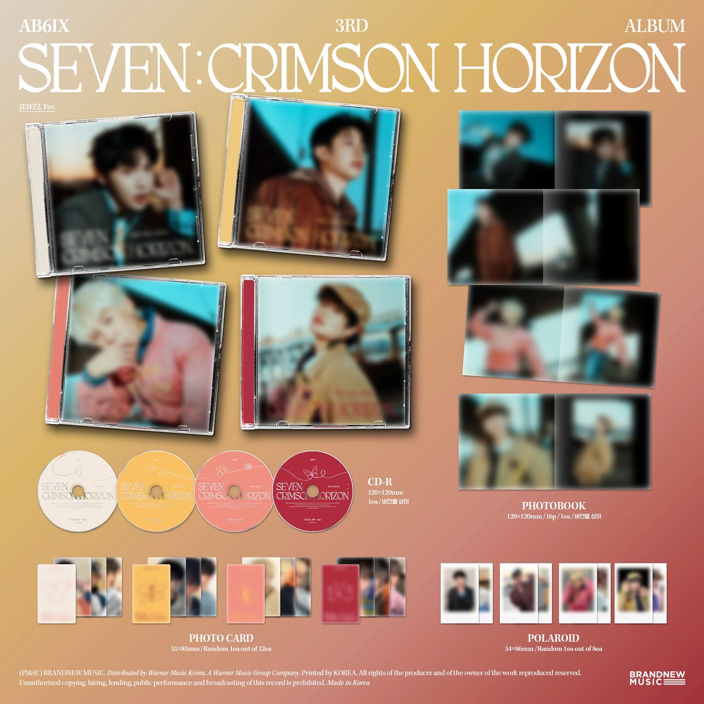 AB6IX - 3rd Album - SEVEN : CRIMSON HORIZON - JEWEL Vers. (Seoul Saver)