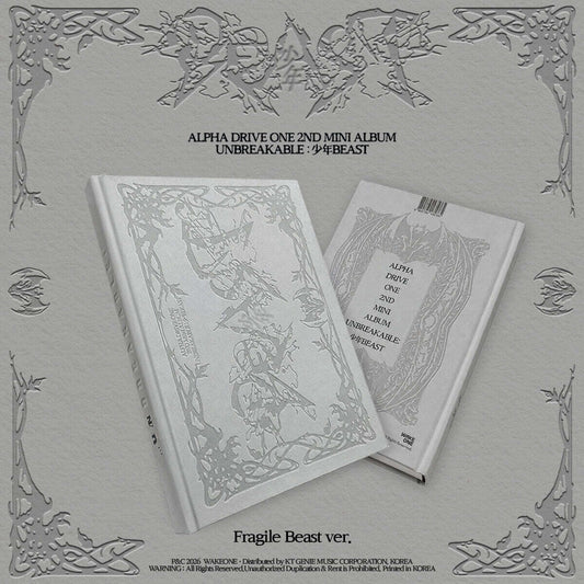 Pre-Order - ALPHA DRIVE ONE - 2nd Mini Album - UNBREAKABLE : 少年BEAST - Fragile Beast Vers.
