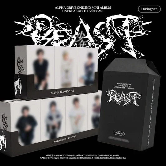 Pre-Order - ALPHA DRIVE ONE - 2nd Mini Album - UNBREAKABLE : 少年BEAST - Hissing Vers.