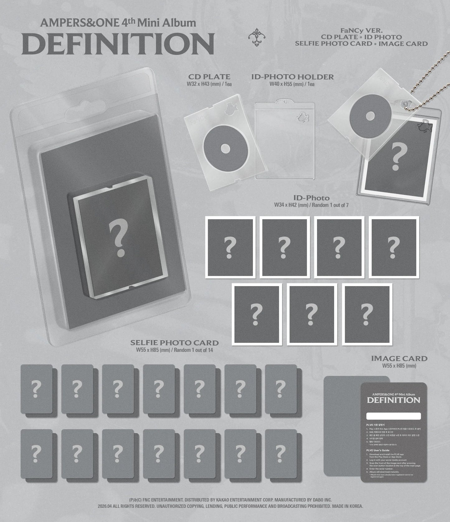 AMPERS&ONE - 4th Mini Album - DEFINITION - FaNCy Vers. (Seoul Saver)