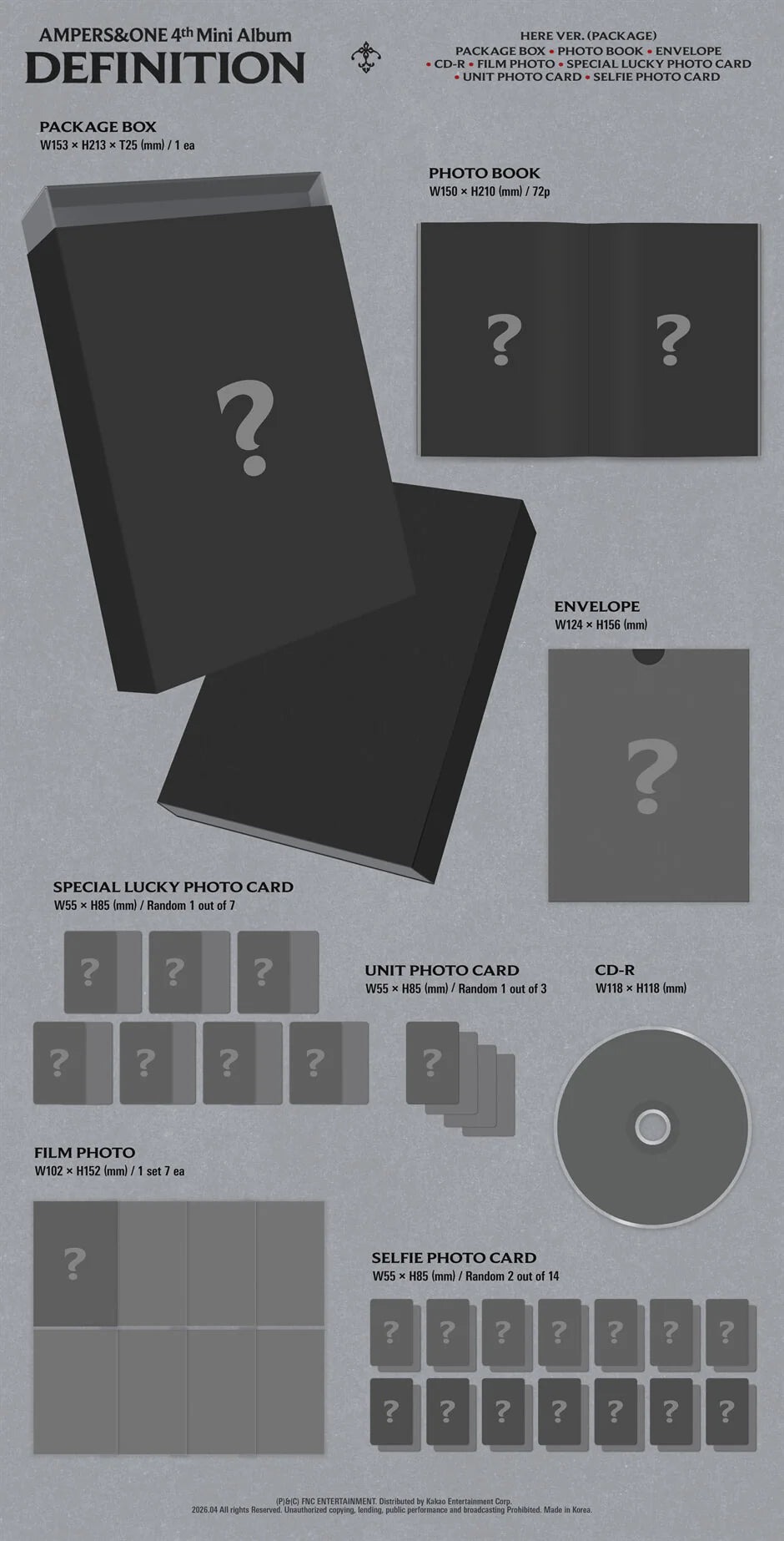 AMPERS&ONE - 4th Mini Album - DEFINITION - HERE Vers. (Seoul Saver)