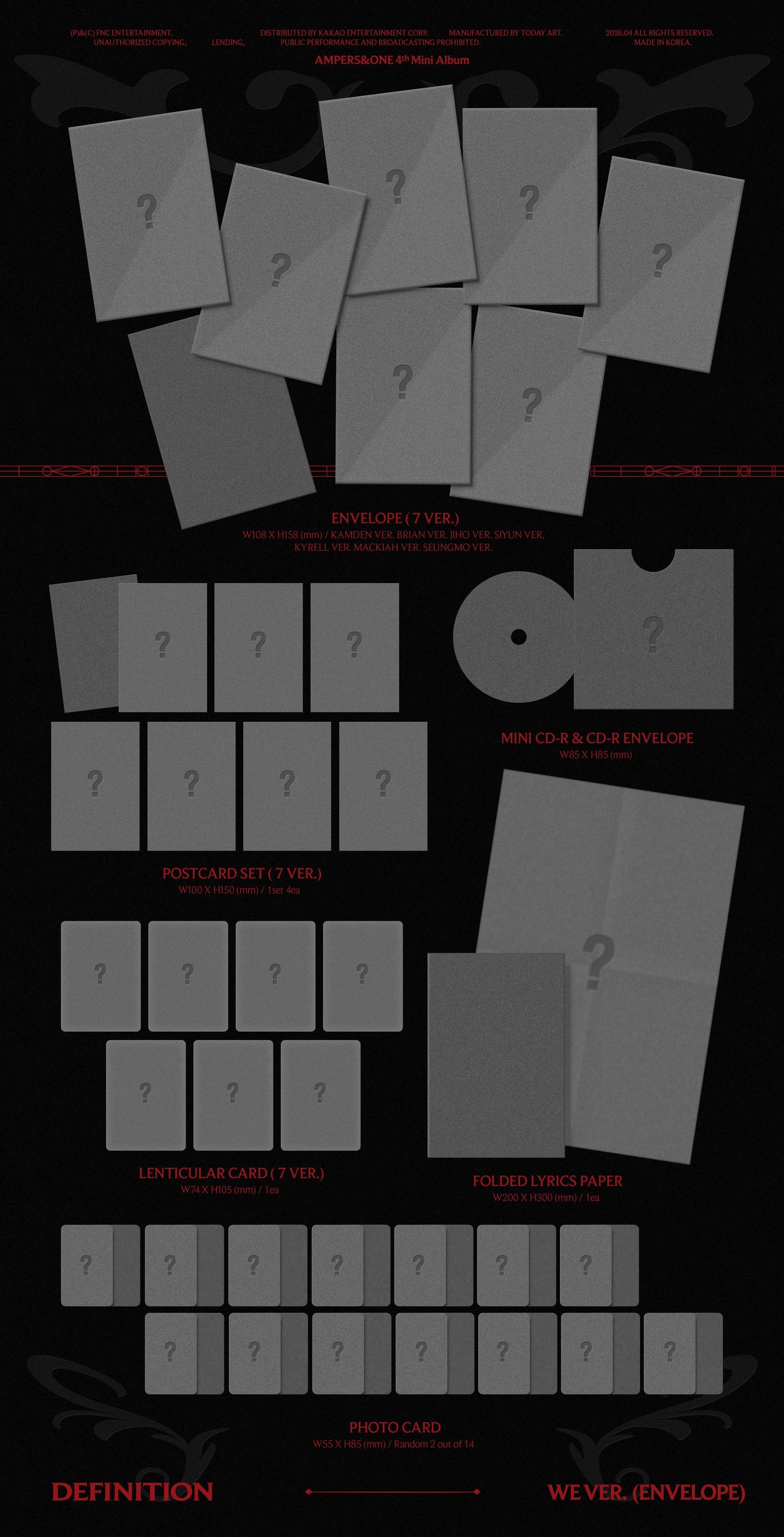 AMPERS&ONE - 4th Mini Album - DEFINITION - We Vers. (Seoul Saver)