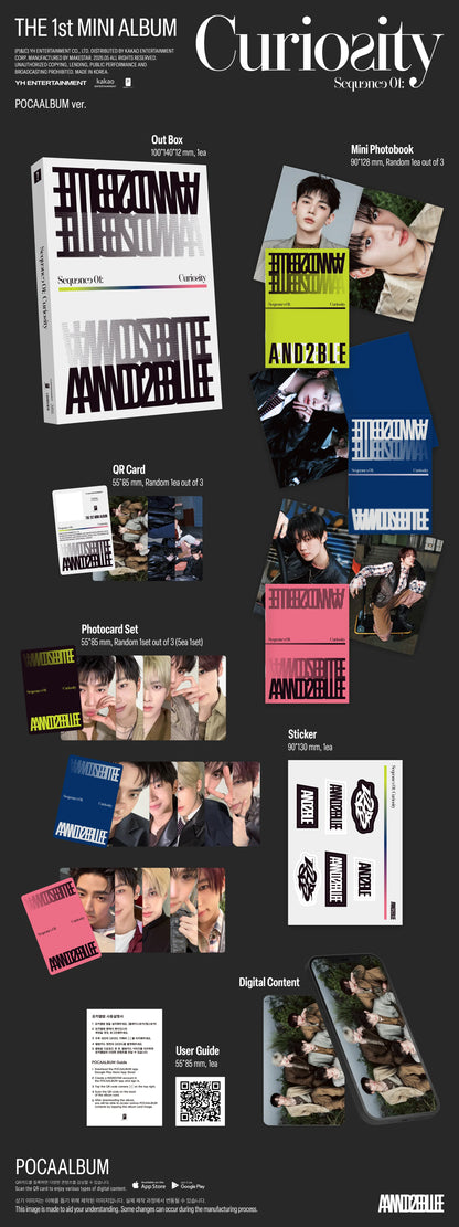 AND2BLE - 1st Mini Album - Sequence 01: Curiosity - POCAALBUM Vers.