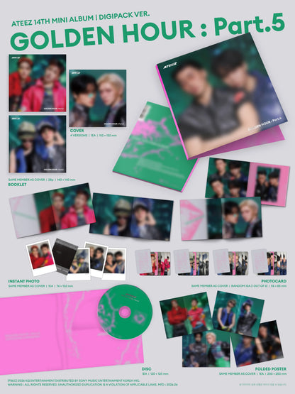 Pre-Order - ATEEZ - GOLDEN HOUR : Part. 5 - DIGIPACK UNIT Vers.
