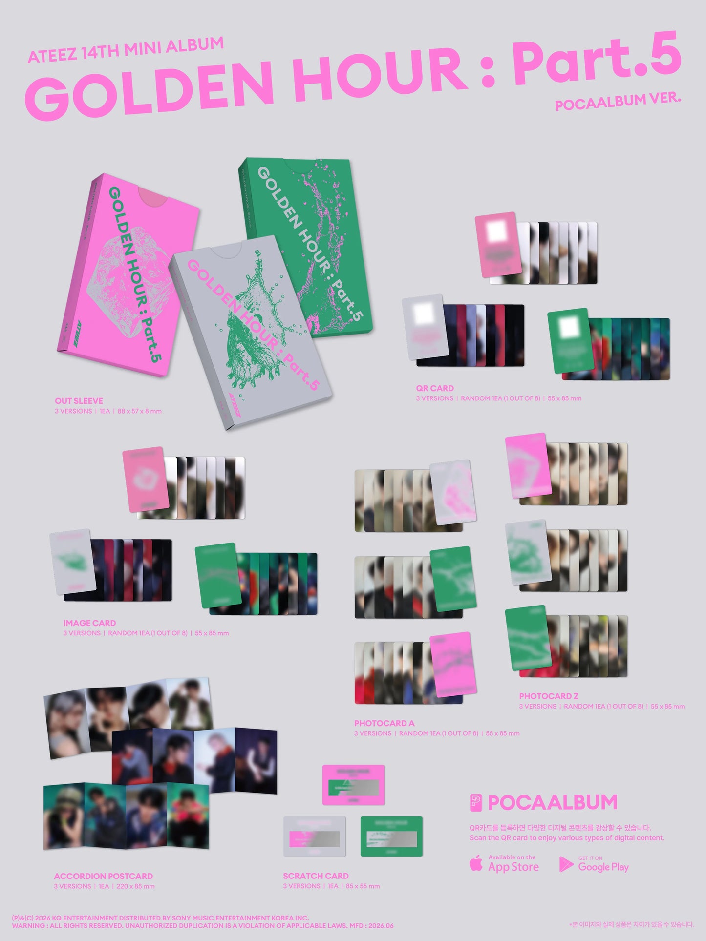 Pre-Order - ATEEZ - GOLDEN HOUR : Part. 5 - POCAALBUM Vers.