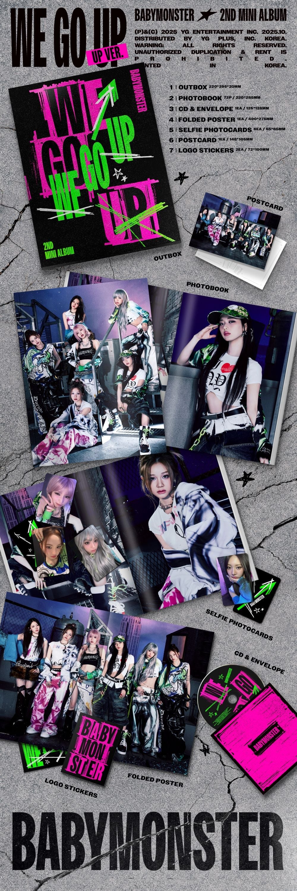 BABYMONSTER - 2nd Mini Album - WE GO UP - UP Vers.