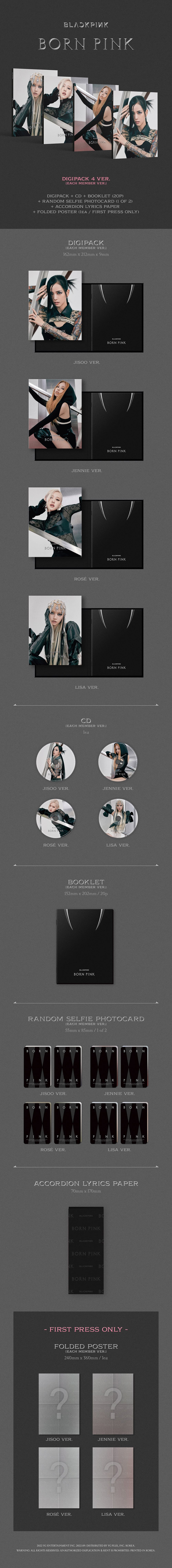 BLACKPINK - 2ND ALBUM - BORN PINK - DIGIPACK Ver. (Seoul Saver)