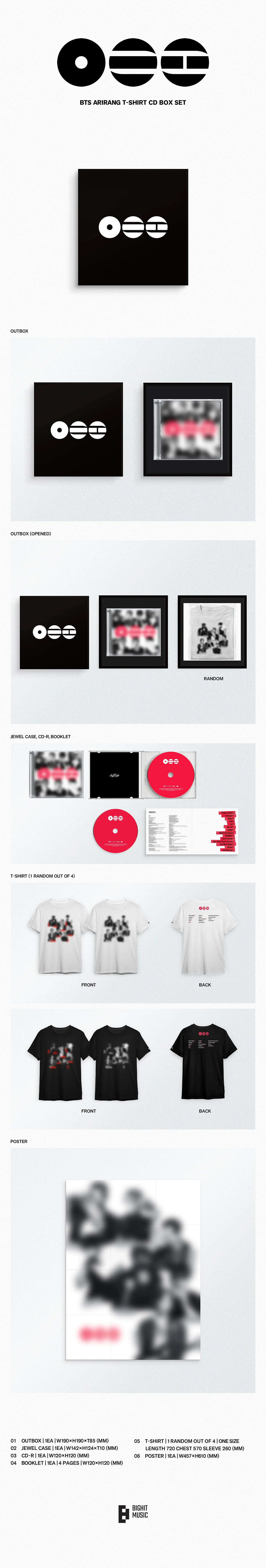 Pre-Order - BTS - ARIRANG - T-Shirt CD Box Set