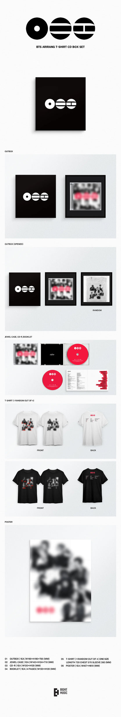 Pre-Order - BTS - ARIRANG - T-Shirt CD Box Set
