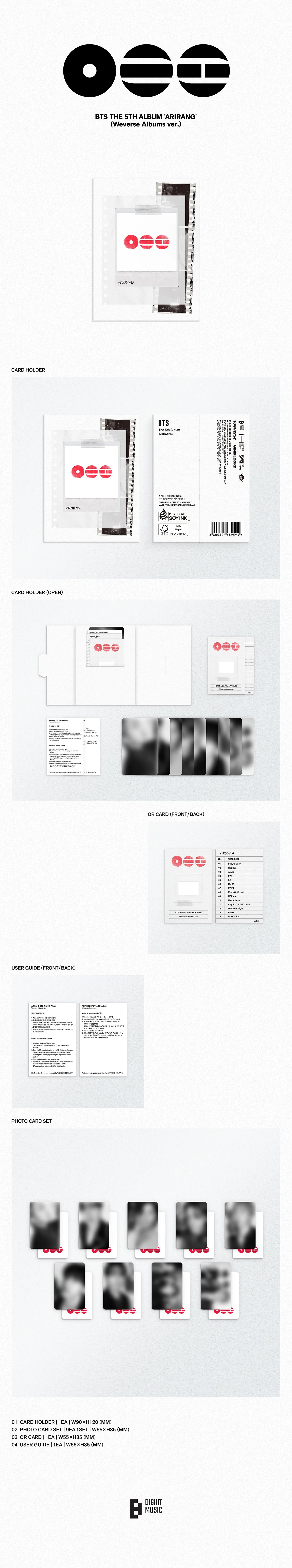 BTS – The 5th Album - ARIRANG - Weverse Albums Vers.