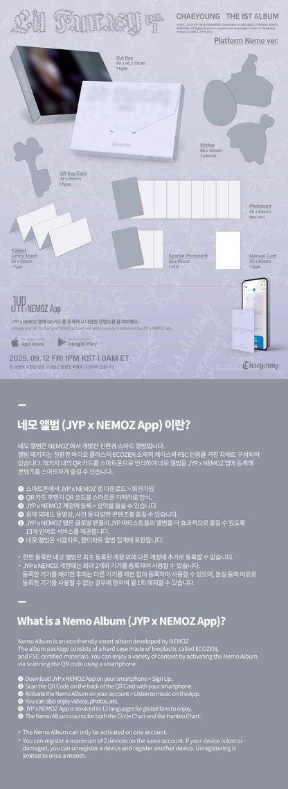 CHAEYOUNG - TWICE - 1st Album - LIL FANTASY vol.1 - Platform Nemo Ver.