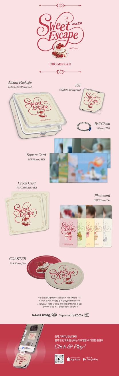 Pre-Order - CHO MIN GYU - 2nd EP - Sweet Escape - KiT Vers.