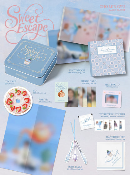 Pre-Order - CHO MIN GYU - 2nd EP - Sweet Escape - Tin Case Vers.