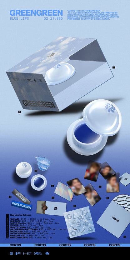 Pre-Order - CORTIS - 2nd EP - GREENGREEN - 'Blue Lips' Lip Balm Vers.