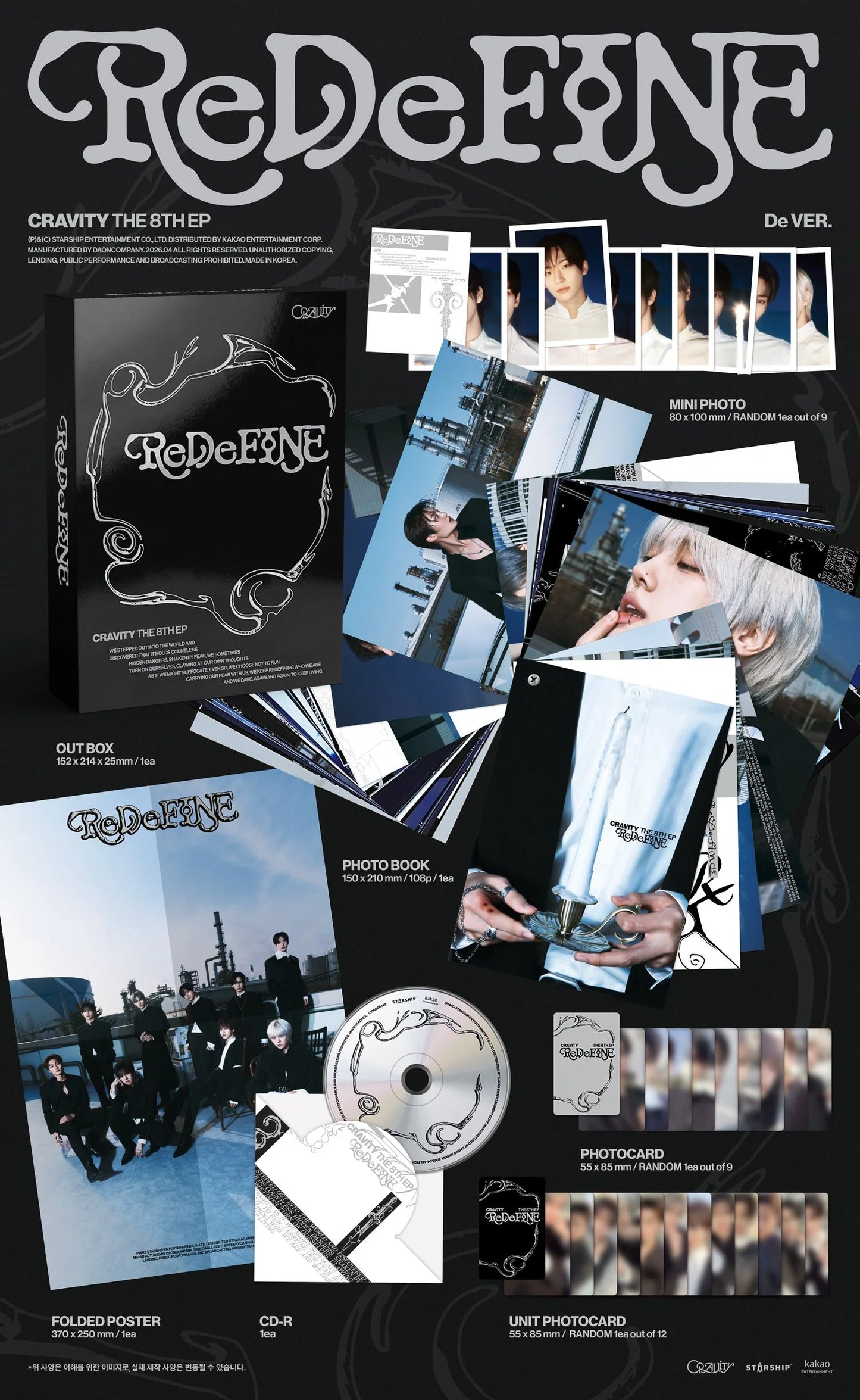 CRAVITY - 8th Mini Album - ReDeFINE - DE Vers. (Seoul Saver)